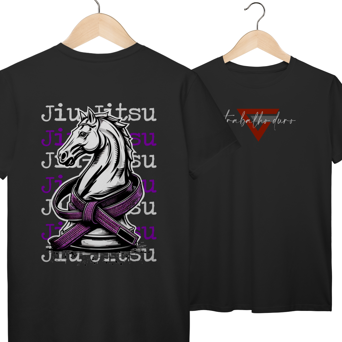 Camiseta algodão - Faixa Roxa