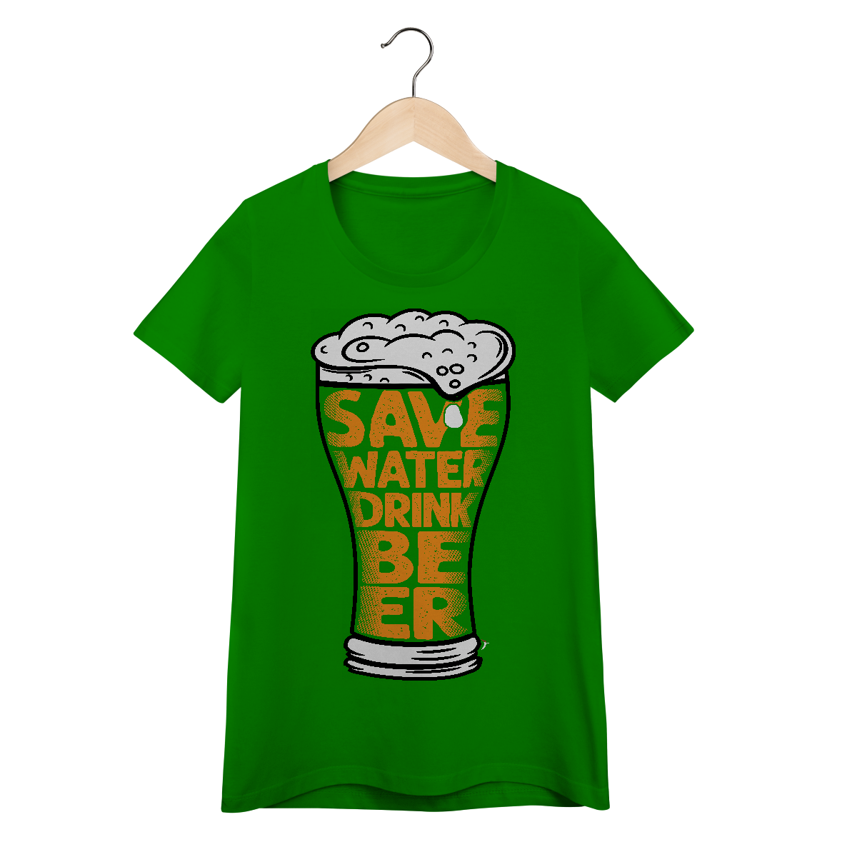 Nome do produto: Baby Look Cerveja Modelo 4 - Save Water Drink Beer