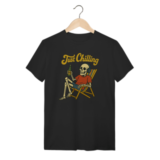Nome do produto Camiseta Caveira Just Chilling - Modelo 1