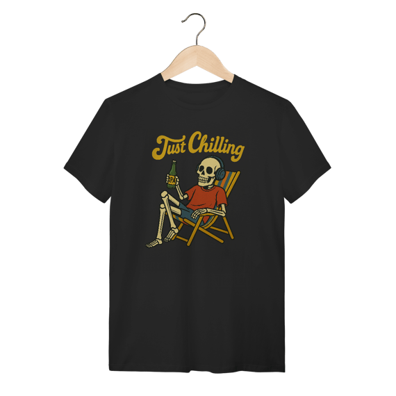 Camiseta Caveira Just Chilling - Modelo 1