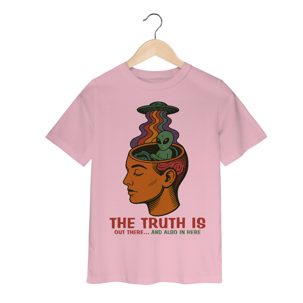 Nome do produto: Camiseta Infantil Ufologia Modelo 3 - The Truth is out there