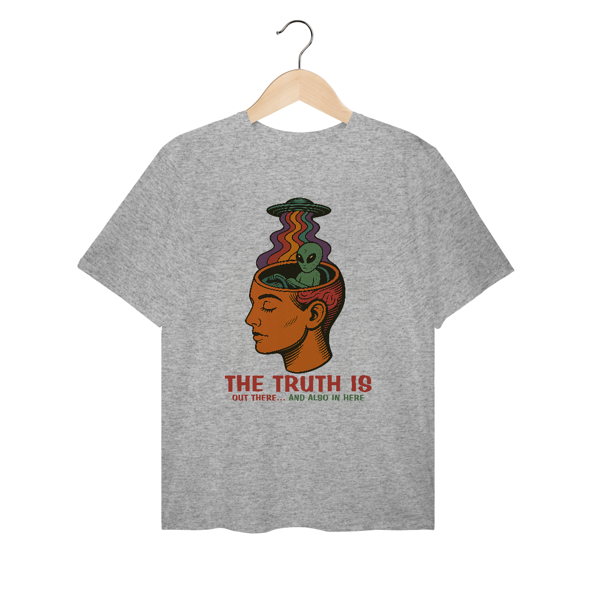 Nome do produto: Camiseta Plus Size Ufologia Modelo 3 - The Truth is out there