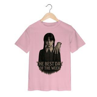 Nome do produto Camiseta Infantil Wandinha Modelo 1 - The Best Day of the Week