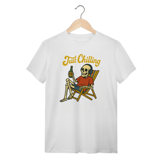 Nome do produto Camiseta Caveira Just Chilling - Modelo 1