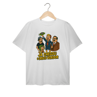 Nome do produto Camiseta Plus Size Chaves Modelo 1 - Já Chegou o Disco Voador