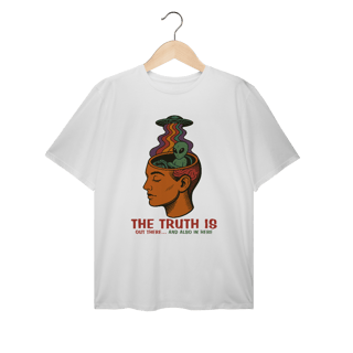 Nome do produto Camiseta Plus Size Ufologia Modelo 3 - The Truth is out there