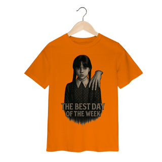Nome do produto Camiseta Infantil Wandinha Modelo 1 - The Best Day of the Week