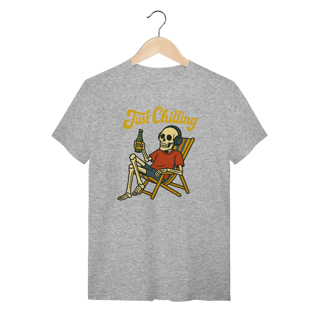 Nome do produto Camiseta Caveira Just Chilling - Modelo 1