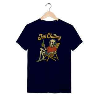 Nome do produto Camiseta Caveira Just Chilling - Modelo 1