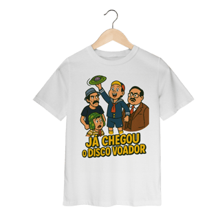 Nome do produto Camiseta Infantil Chaves Modelo 1 - Já Chegou o Disco Voador