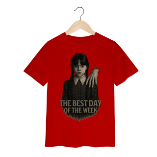 Nome do produto Camiseta Infantil Wandinha Modelo 1 - The Best Day of the Week