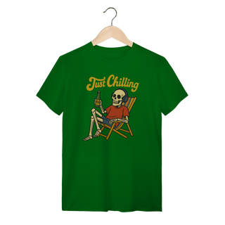 Nome do produto Camiseta Caveira Just Chilling - Modelo 1