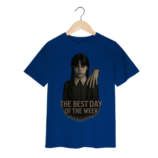 Nome do produto Camiseta Infantil Wandinha Modelo 1 - The Best Day of the Week