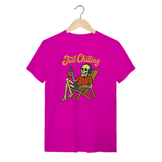 Nome do produto Camiseta Caveira Just Chilling - Modelo 1