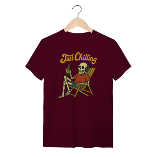 Nome do produto Camiseta Caveira Just Chilling - Modelo 1