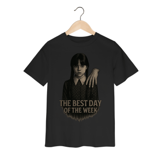 Nome do produto Camiseta Infantil Wandinha Modelo 1 - The Best Day of the Week