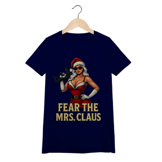 Nome do produto Baby Look Natal Modelo 2 - Fear The Mrs. Claus