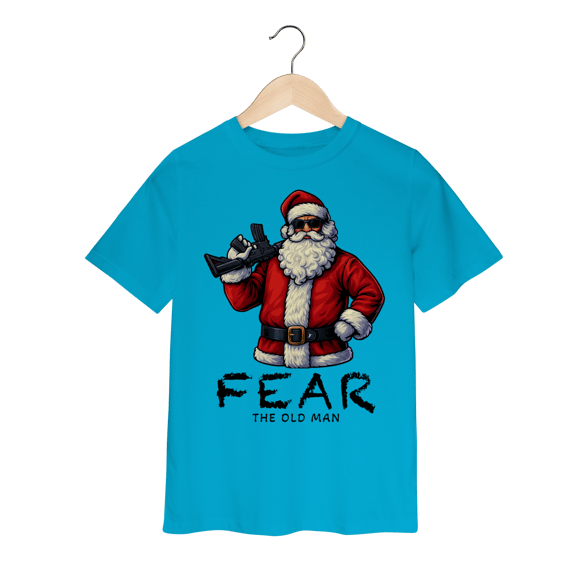Camiseta Infantil Natal Modelo 3 - Fear The Old Man