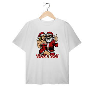 Nome do produto Camiseta Plus Size Natal Modelo 1 - Rock and Roll