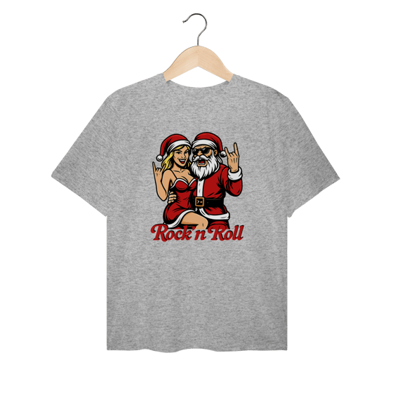 Camiseta Plus Size Natal Modelo 1 - Rock and Roll