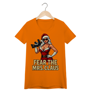 Nome do produto Baby Look Natal Modelo 2 - Fear The Mrs. Claus