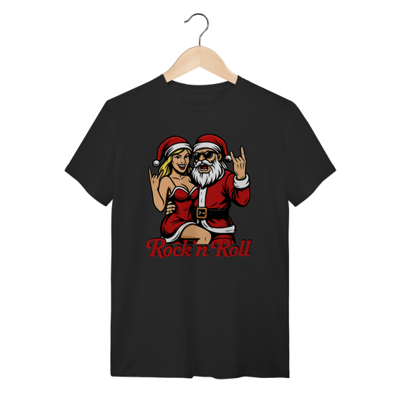 Camiseta Natal Modelo 1 - Rock and Roll