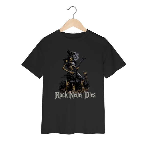 Camiseta Infantil Rock Never Dies
