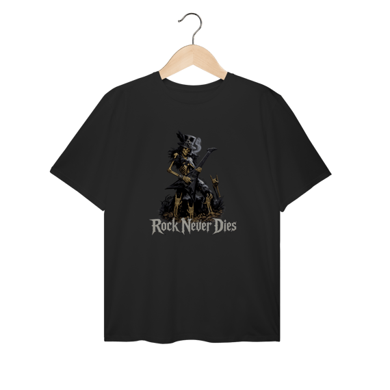 Camiseta Plus Size Rock Never Dies