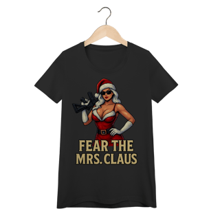 Nome do produto Baby Look Natal Modelo 2 - Fear The Mrs. Claus