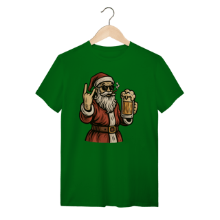 Nome do produto Camiseta Natal Modelo 4 - Papai Noel Bebendo Cerveja
