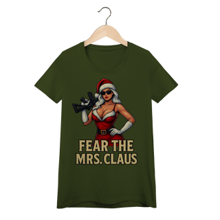 Nome do produto Baby Look Natal Modelo 2 - Fear The Mrs. Claus