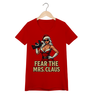 Nome do produto Baby Look Natal Modelo 2 - Fear The Mrs. Claus