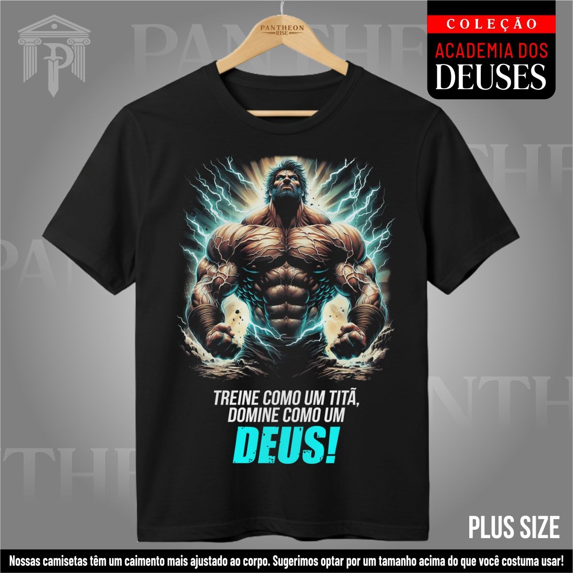 Nome do produto: Plus Size Unissex - Domine como um Deus!