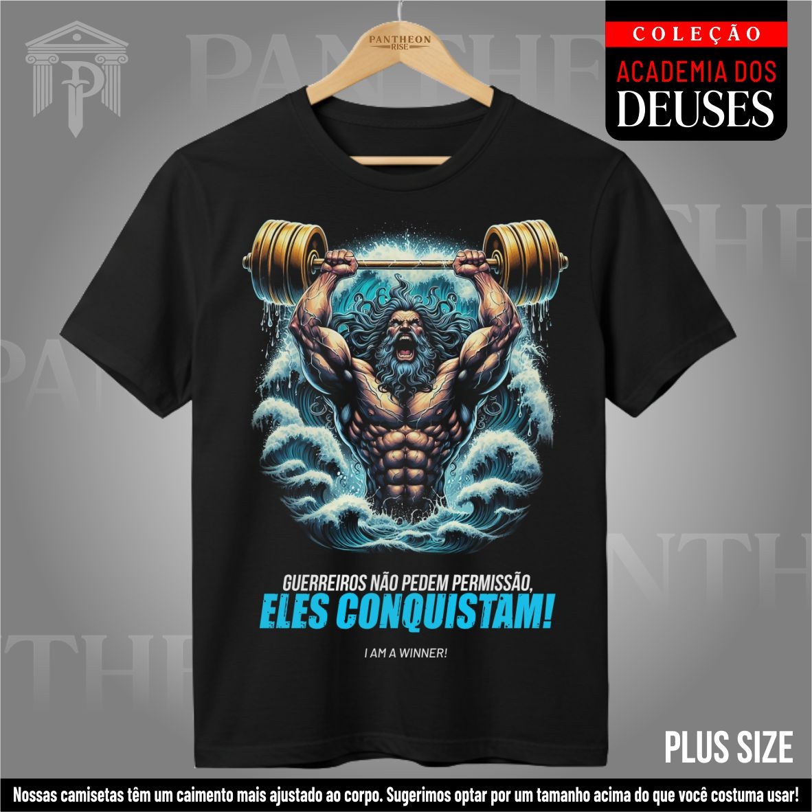 Nome do produto: Plus Size Unissex - Poseidon conquistador!