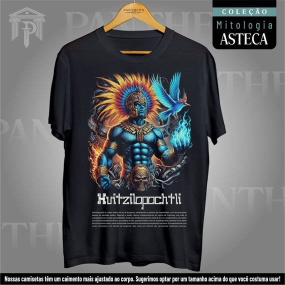 Camiseta Unissex - Deus Huitzilopochtli (Mitologia Asteca)