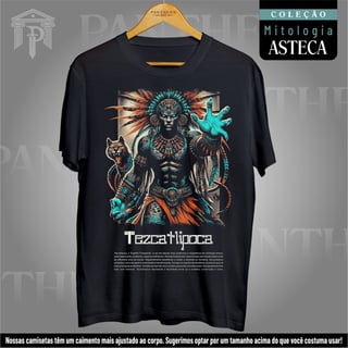 Camiseta Unissex - Deus Tezcatlipoca (Mitologia Asteca)