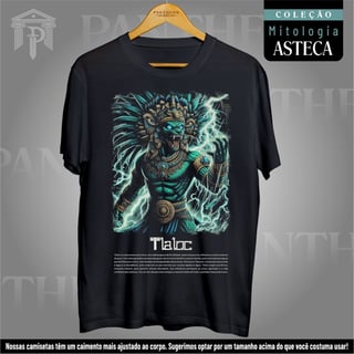 Camiseta Unissex - Deus Tlaloc (Mitologia Asteca)