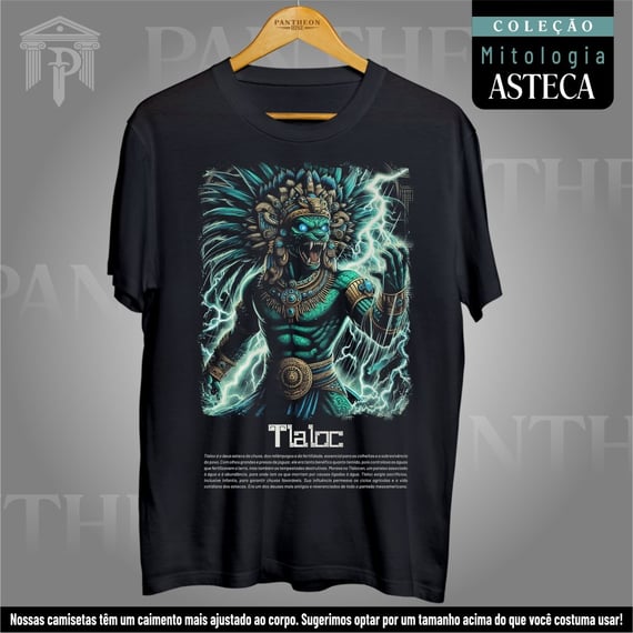 Camiseta Unissex - Deus Tlaloc (Mitologia Asteca)