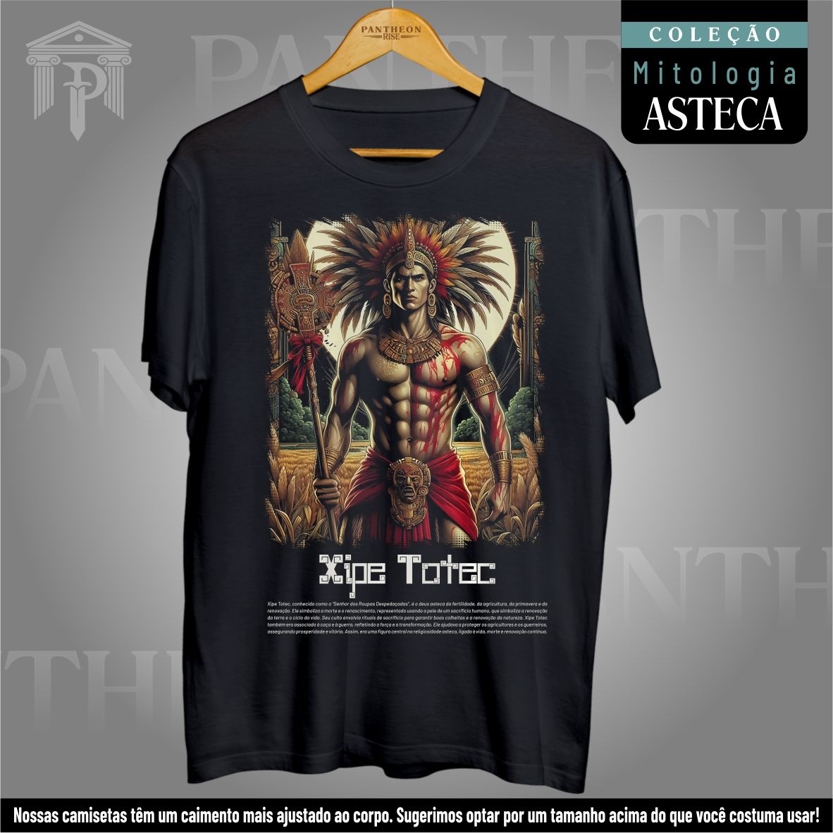 Nome do produto: Camiseta Unissex - Deus Xipe Totec (Mitologia Asteca)