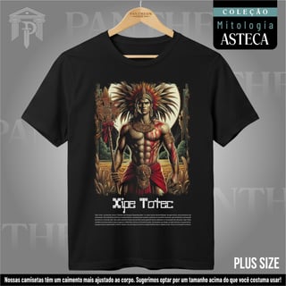 Nome do produto Plus Size Unissex - Deus Xipe Totec (Mitologia Asteca)
