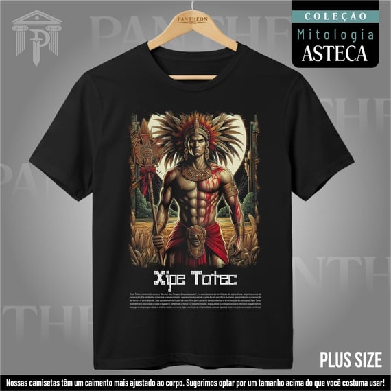 Plus Size Unissex - Deus Xipe Totec (Mitologia Asteca)