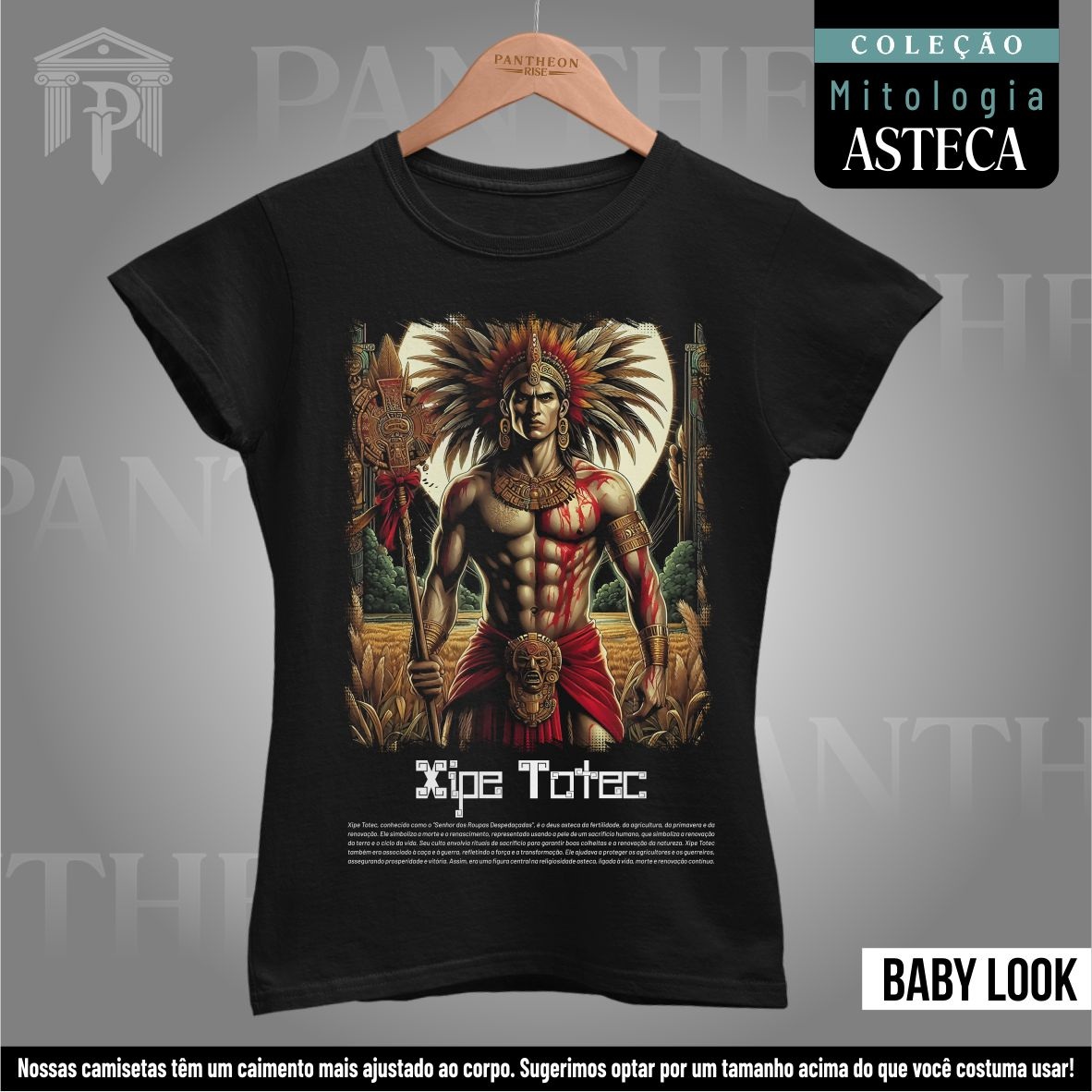 Nome do produto: Baby Look - Deus Xipe Totec (Mitologia Asteca)