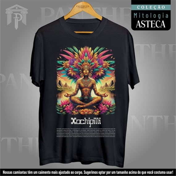 Camiseta Unissex - Deus Xochipilli (Mitologia Asteca)