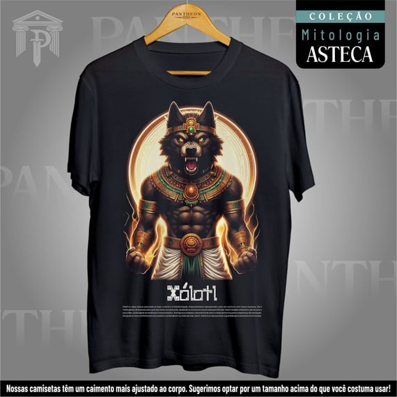 Camiseta Unissex - Deus Xólotl (Mitologia Asteca)