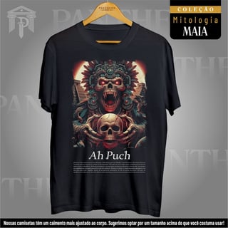 Nome do produto Camiseta Unissex - Deus Ah Puch (Mitologia Maia)