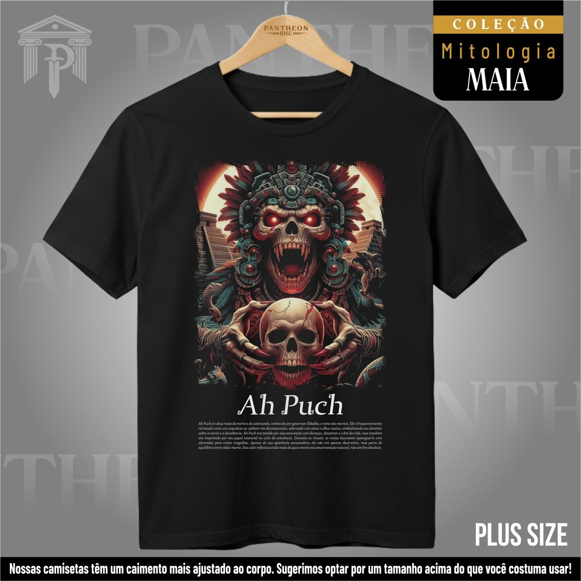 Nome do produto: Plus Size Unissex - Deus Ah Puch (Mitologia Maia)