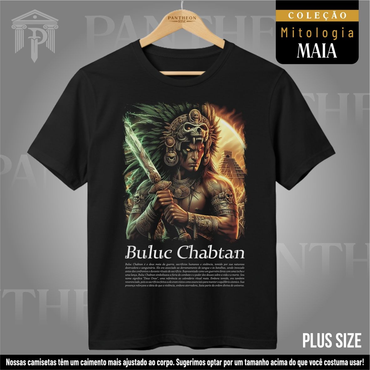 Nome do produto: Plus Size Unissex - Deus Buluc Chabtan (Mitologia Maia)