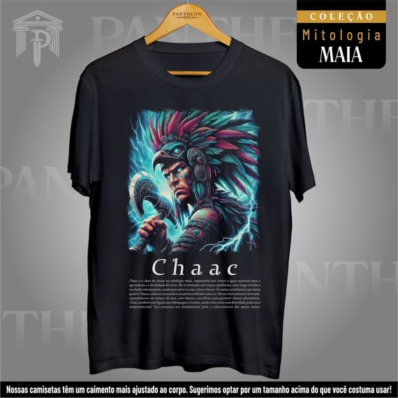 Camiseta Unissex - Deus Chaac (Mitologia Maia)