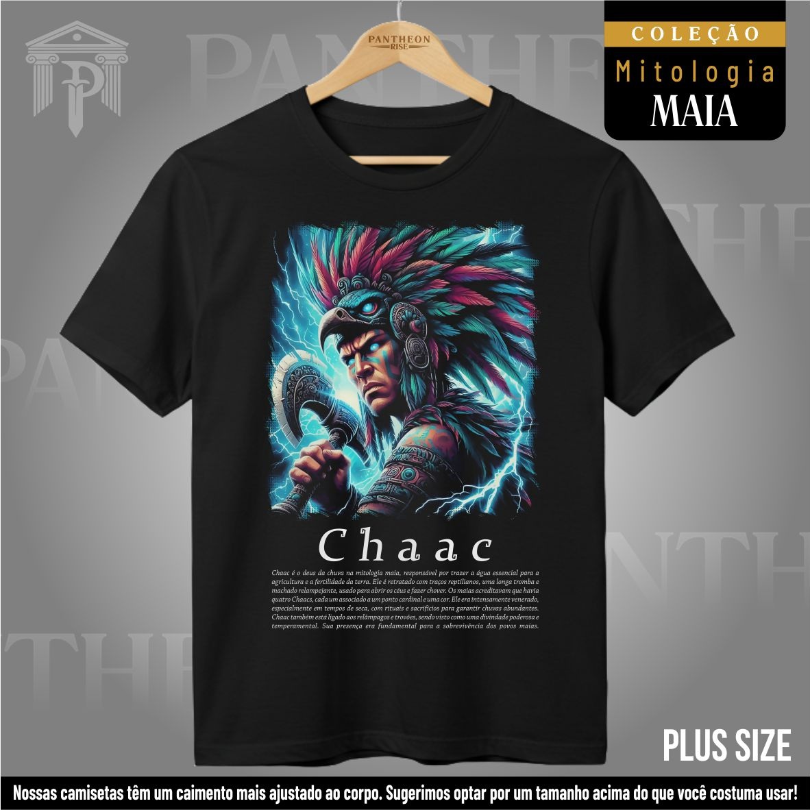 Nome do produto: Plus Size Unissex - Deus Chaac (Mitologia Maia)