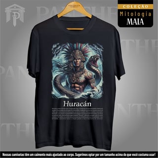 Nome do produto Camiseta Unissex - Deus Huracán (Mitologia Maia)